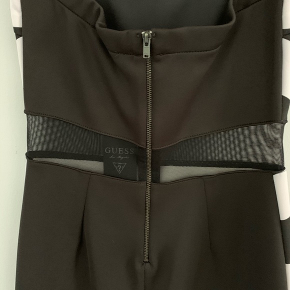 NWT Guess Strapless Black&White Stripes Dress - Picture 5 of 6